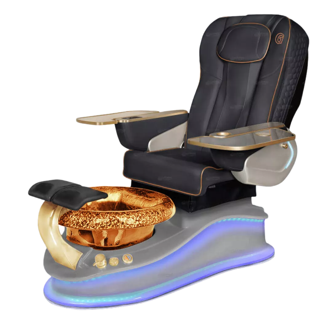 La Mira - Blackwith Gold BowlGrey Base