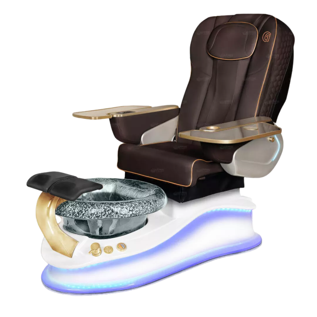 La Mira - Chocolatewith Clear BowlPearl White Base