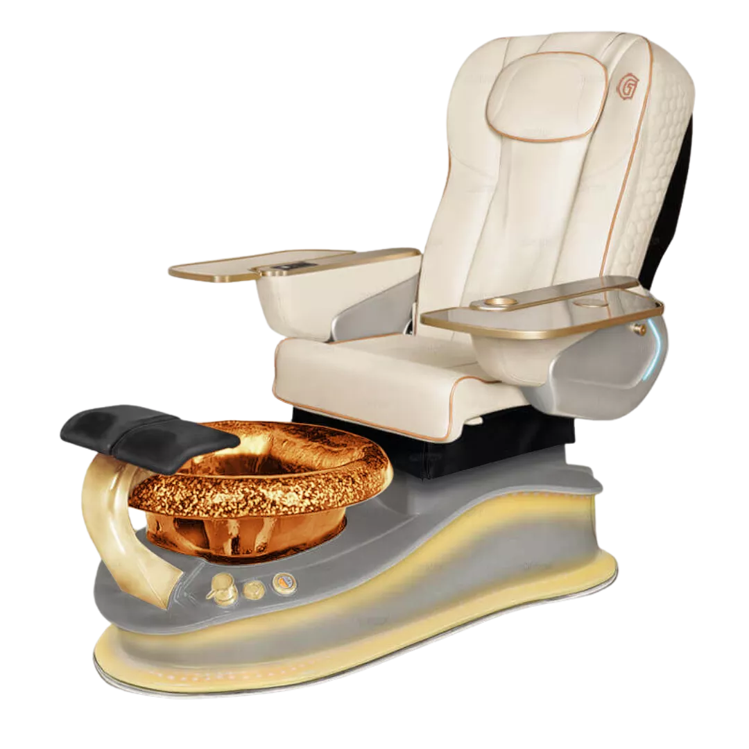 La Mira - Whitewith Gold BowlGrey Base