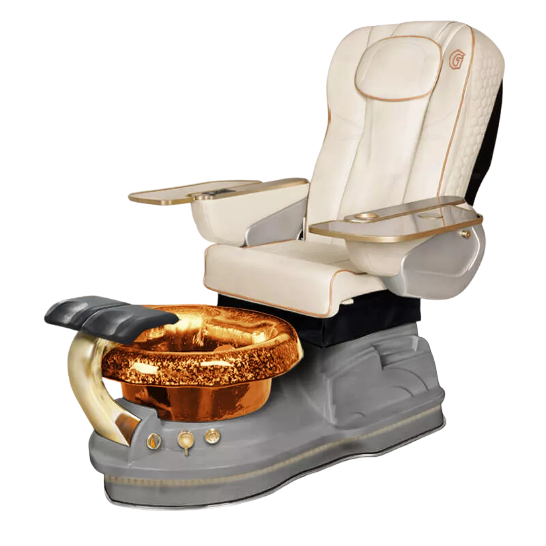 La Miranda - Whitewith Gold BowlGrey Base