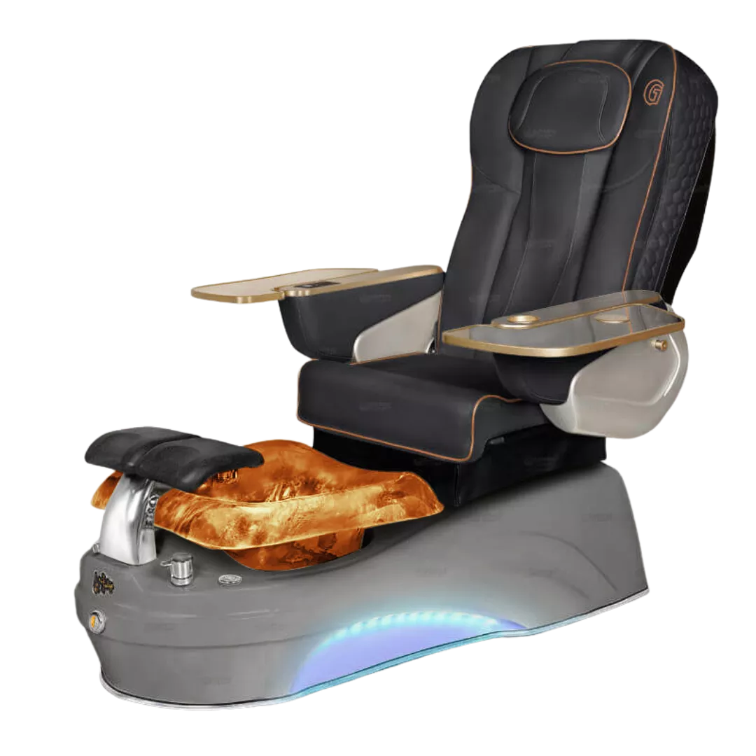 La Tulip 2 - Blackwith Gold BowlGrey Base