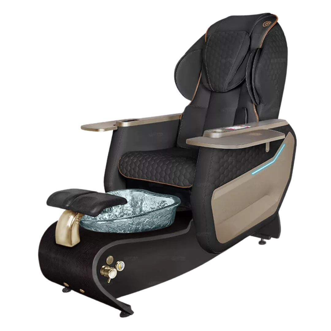 Lavender Relax Spa - Blackwith Clear BowlBlack Gloss Laminate Base