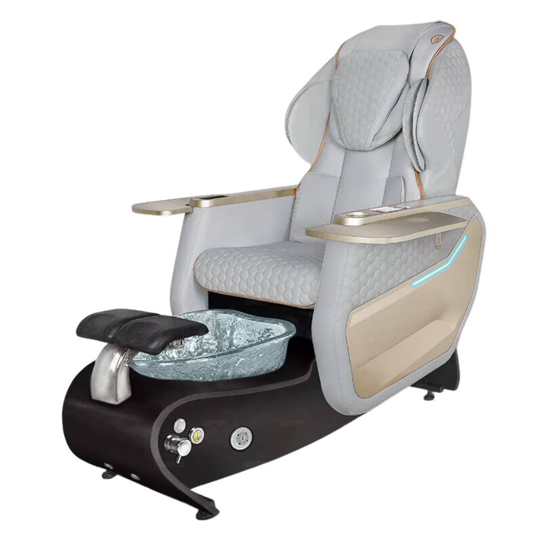 Lavender Relax Spa - Grey 160with Clear BowlBlack Gloss Laminate Base