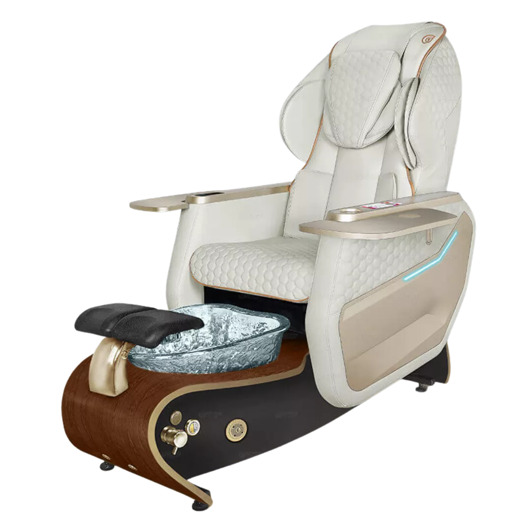 Lavender Relax Spa - Whitewith Clear BowlDark Cherry Laminate Base