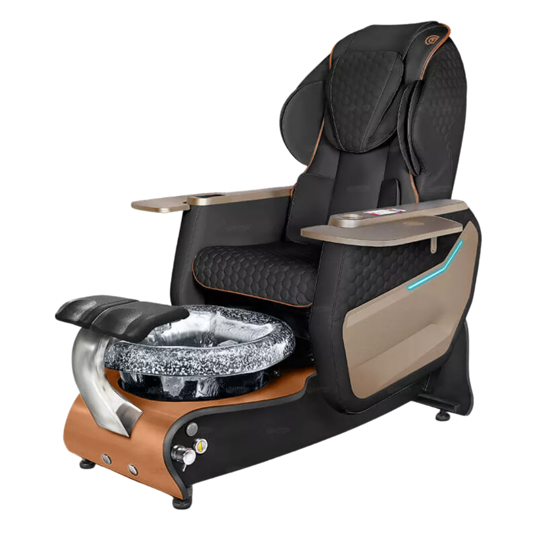 Maravilla Relax Spa - Blackwith Black BowlOiled Walnut Laminate Base