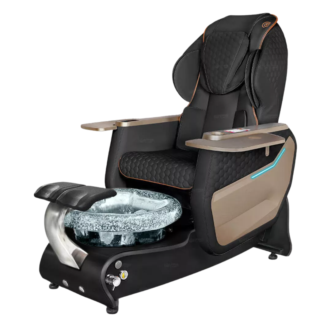 Maravilla Relax Spa - Blackwith Clear BowlBlack Gloss Laminate Base