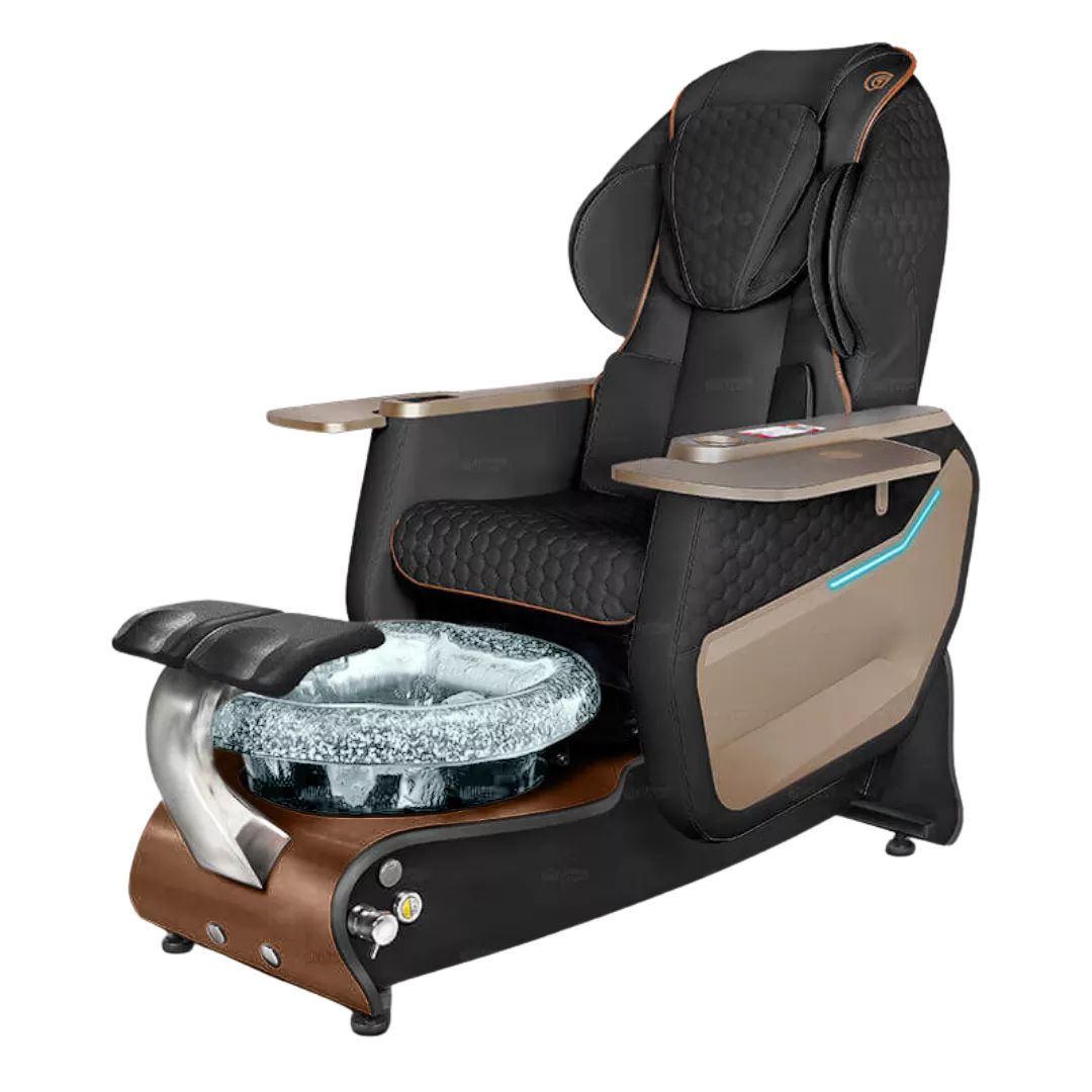 Maravilla Relax Spa - Blackwith Clear BowlDark Cherry Laminate Base