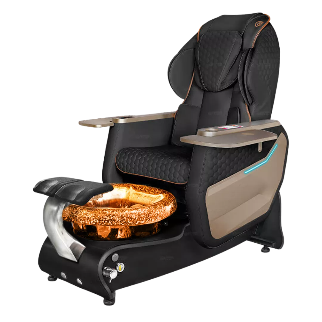 Maravilla Relax Spa - Blackwith Gold BowlBlack Gloss Laminate Base