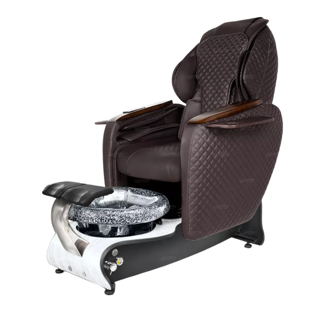 Maravilla Relax Spa - Chocolatewith Black BowlWhite Gloss Laminate Base