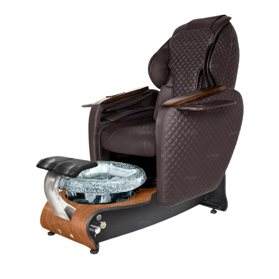 Maravilla Relax Spa - Chocolatewith Clear BowlOiled Walnut Laminate Base