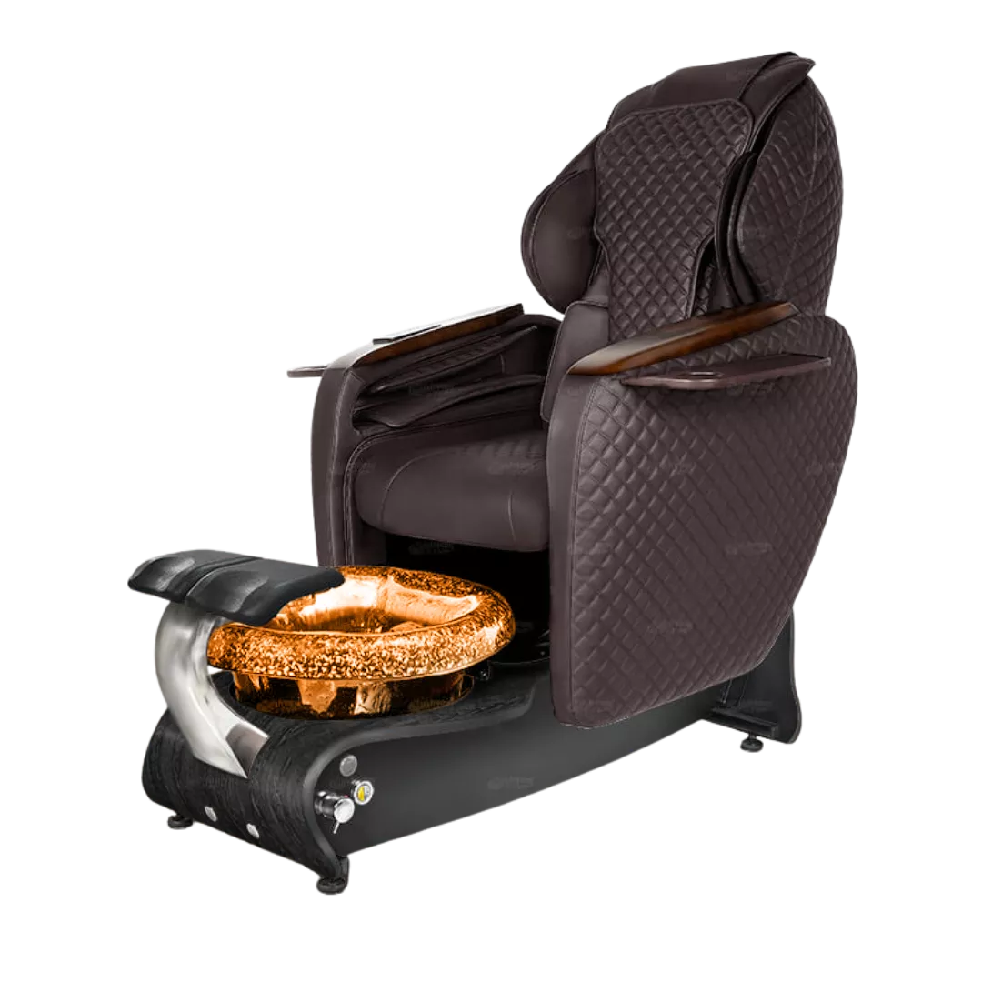 Maravilla Relax Spa - Chocolatewith Gold BowlBlack Gloss Laminate Base