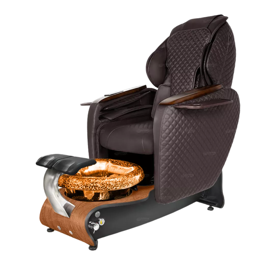 Maravilla Relax Spa - Chocolatewith Gold BowlOiled Walnut Laminate Base