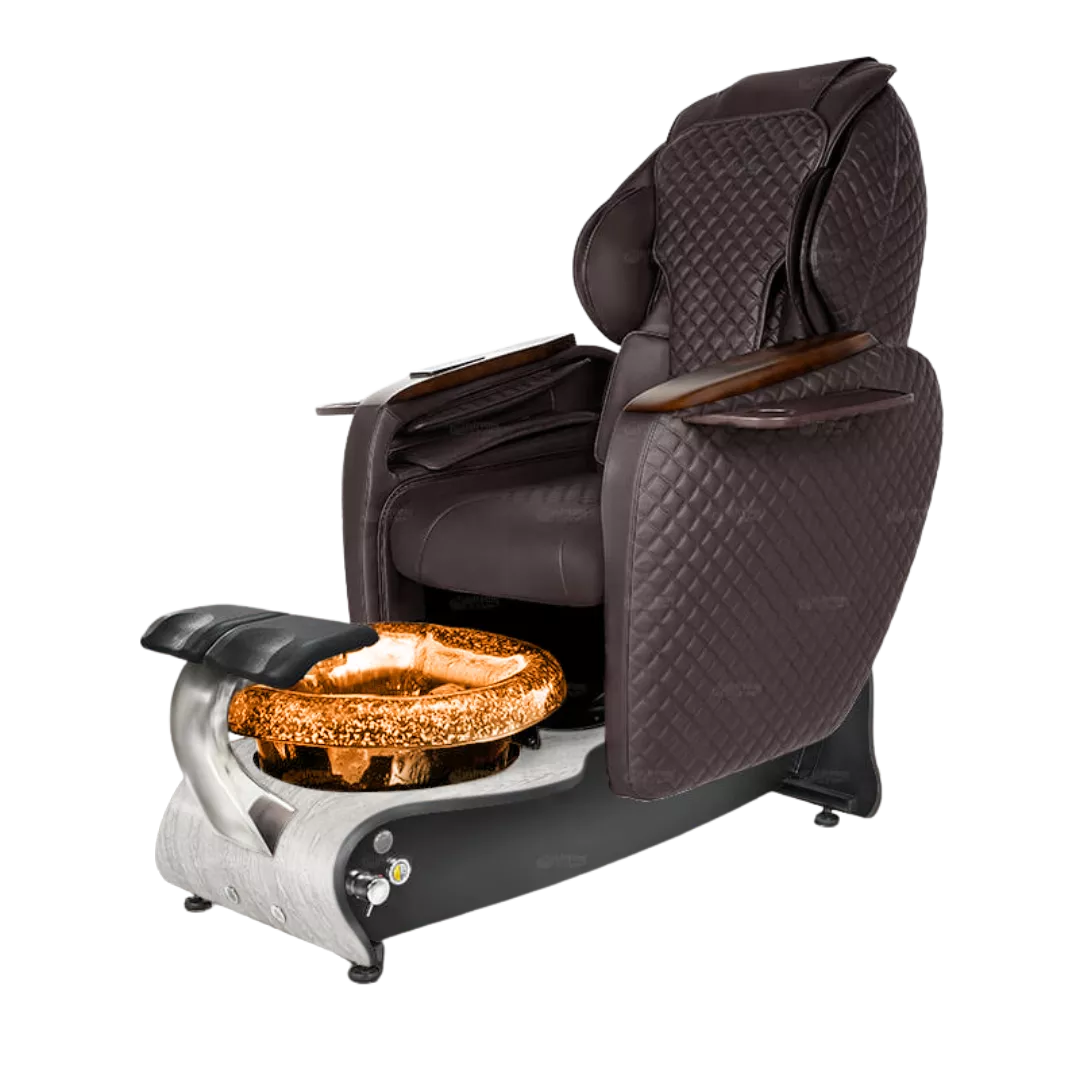 Maravilla Relax Spa - Chocolatewith Gold BowlWhite Marble Laminate Base