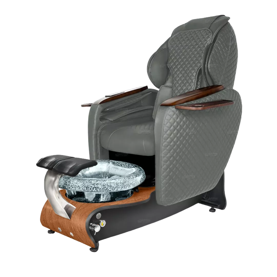 Maravilla Relax Spa - Grey 152with Clear BowlOiled Walnut Laminate Base