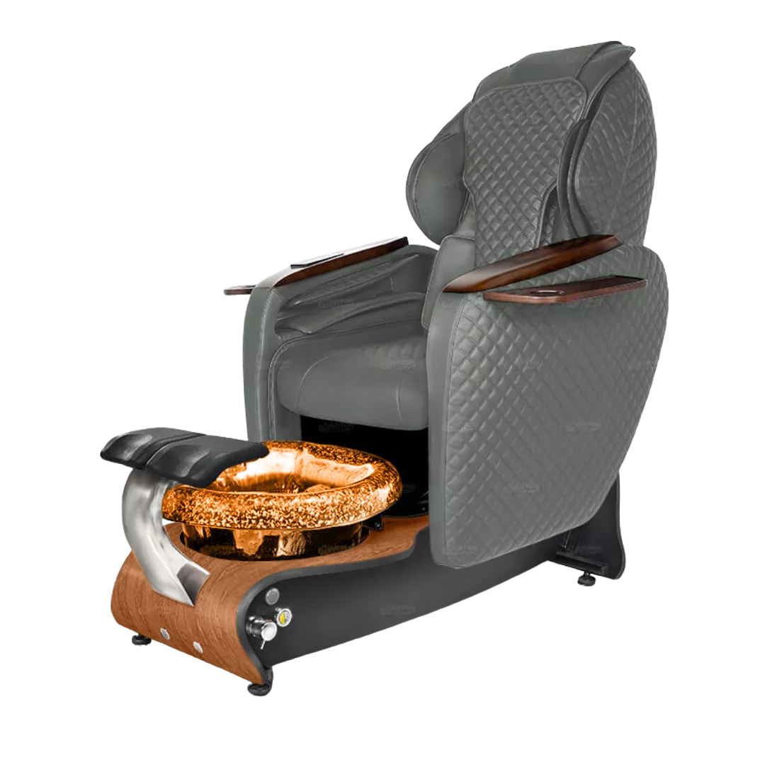 Maravilla Relax Spa - Grey 152with Gold BowlOiled Walnut Laminate Base