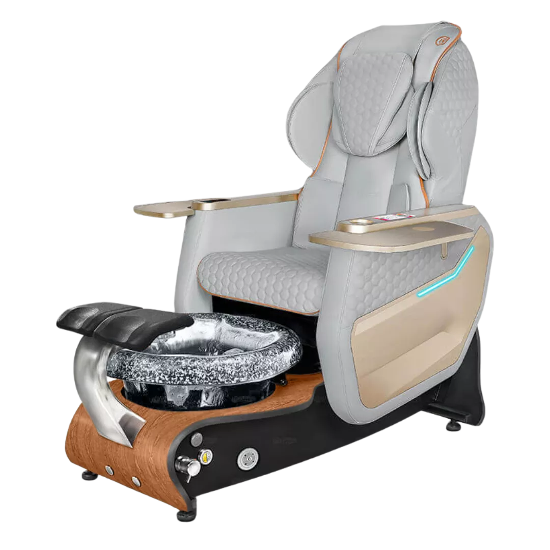 Maravilla Relax Spa - Grey 160with Black BowlOiled Walnut Laminate Base