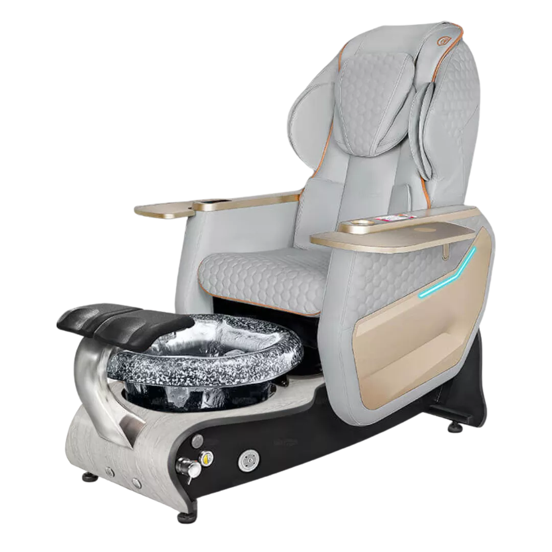 Maravilla Relax Spa - Grey 160with Black BowlWhite Marble Laminate Base