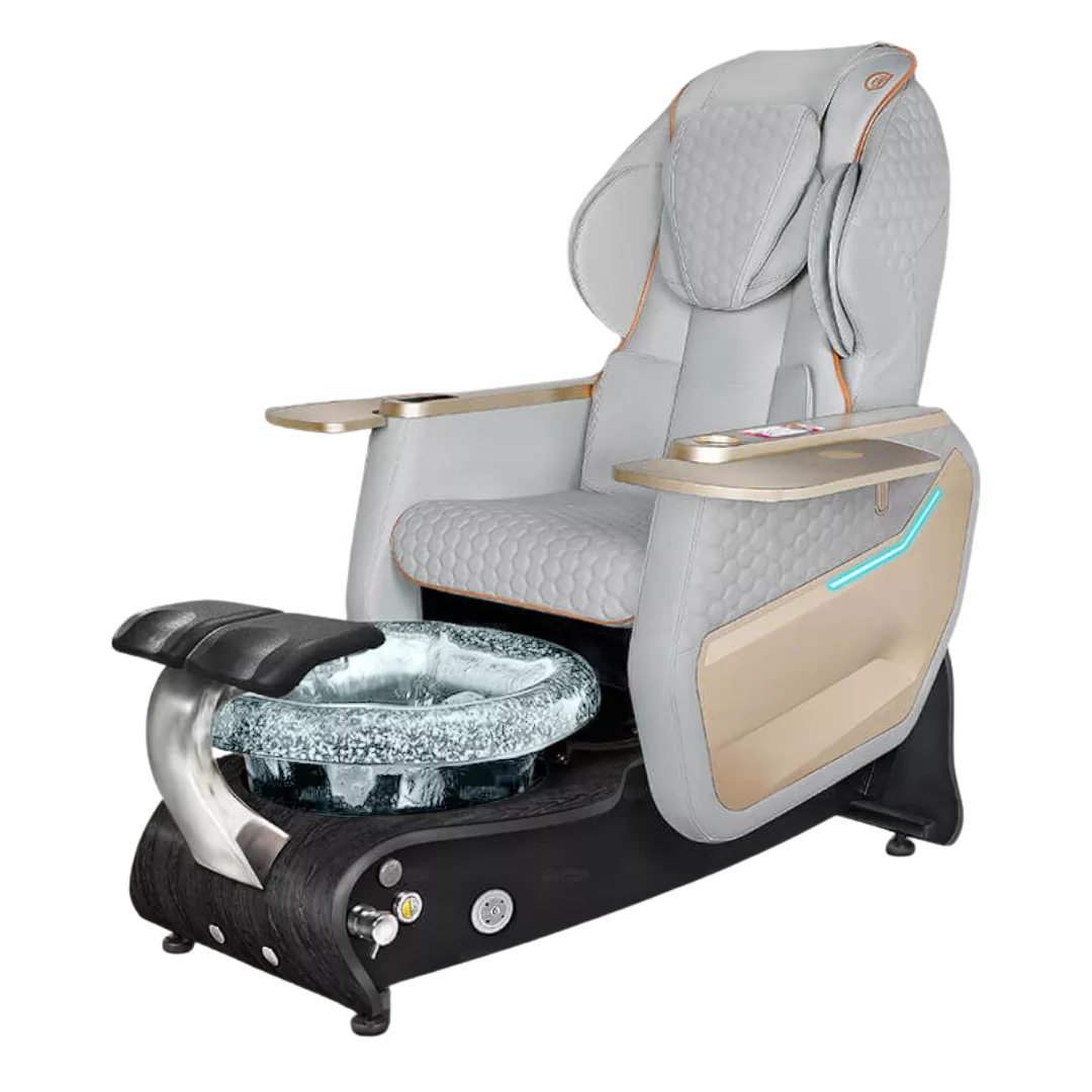 Maravilla Relax Spa - Grey 160with Clear BowlBlack Gloss Laminate Base