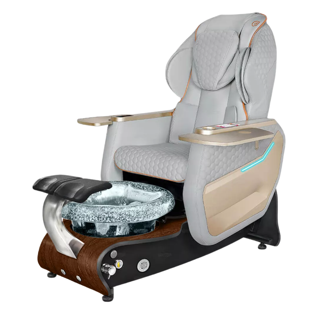 Maravilla Relax Spa - Grey 160with Clear BowlDark Cherry Laminate Base