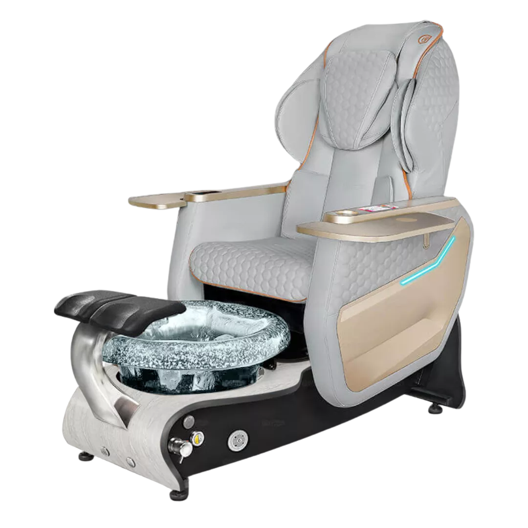 Maravilla Relax Spa - Grey 160with Clear BowlWhite Marble Laminate Base