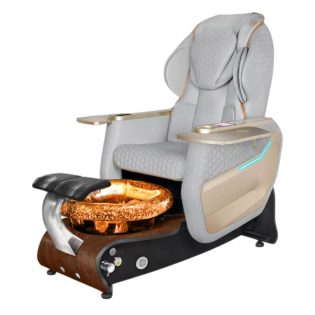 Maravilla Relax Spa - Grey 160with Gold BowlDark Cherry Laminate Base