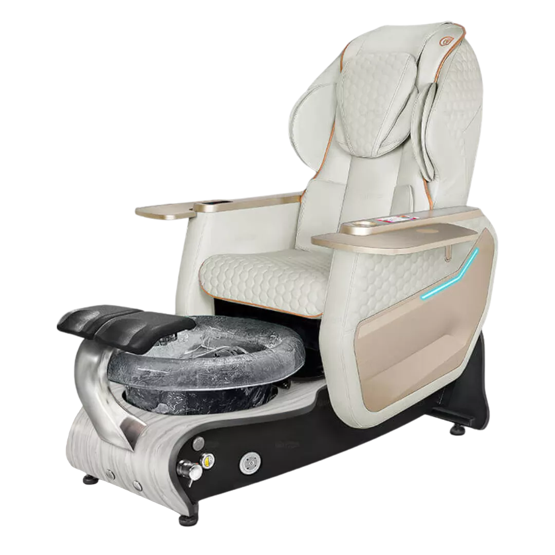 Maravilla Relax Spa - Whitewith Black BowlWhite Marble Laminate Base