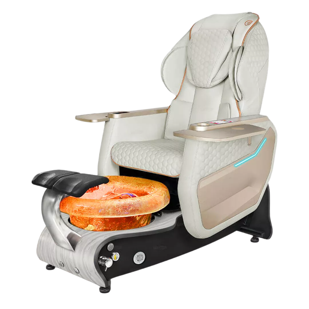 Maravilla Relax Spa - Whitewith Gold BowlWhite Marble Laminate Base