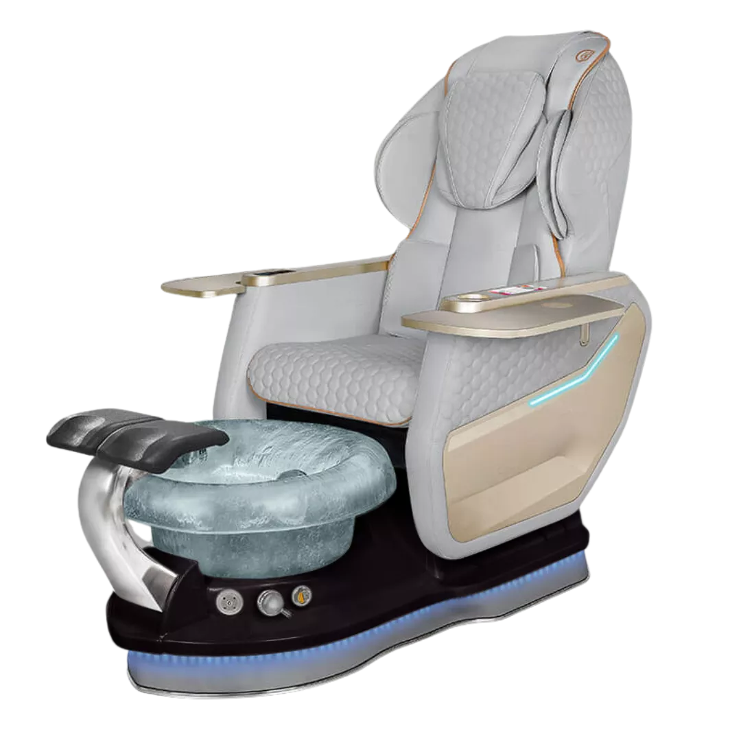 Miranda Relax Spa - Grey 160with Clear BowlBlack Base