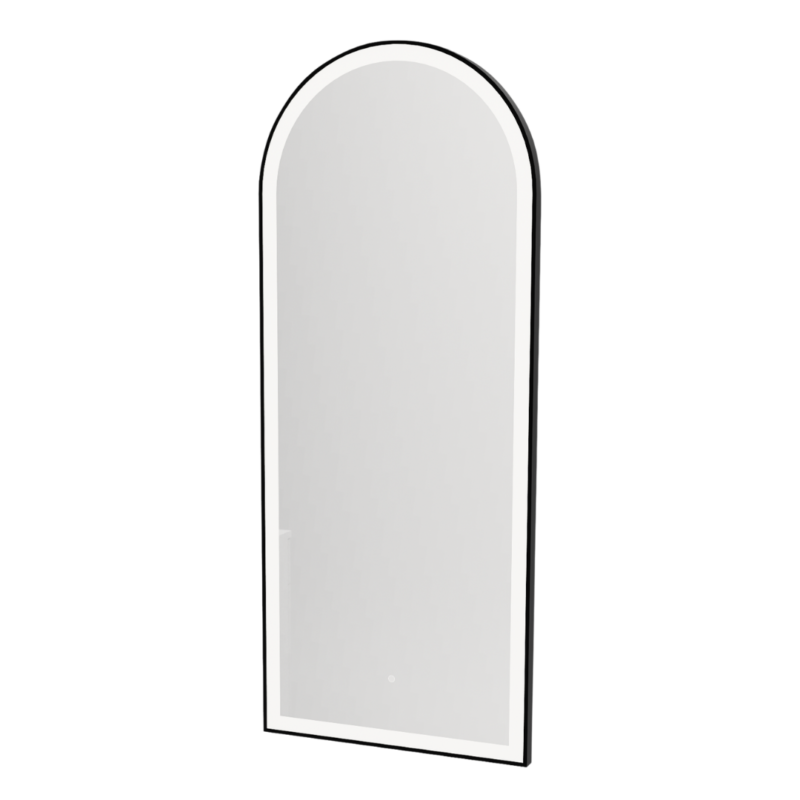 Black Arch LED Mirror