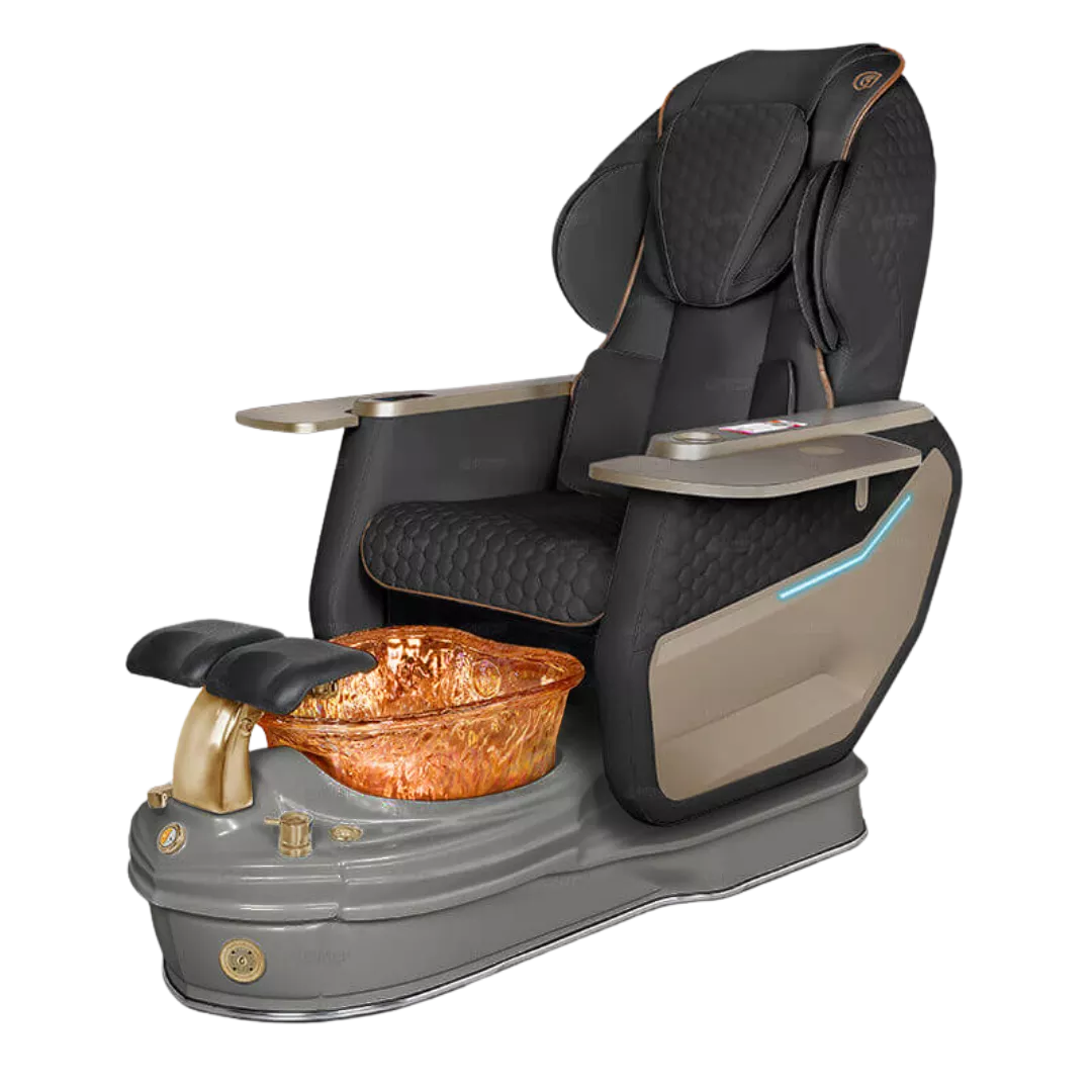 Super Relax 2 Spa - Blackwith Gold BowlGrey Base